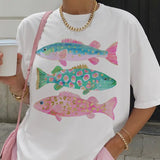 Coastal Preppy Fish Tee