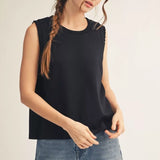 Smocked Edge Tank Top