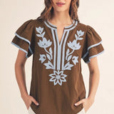 Clarice Flutter Sleeve Top