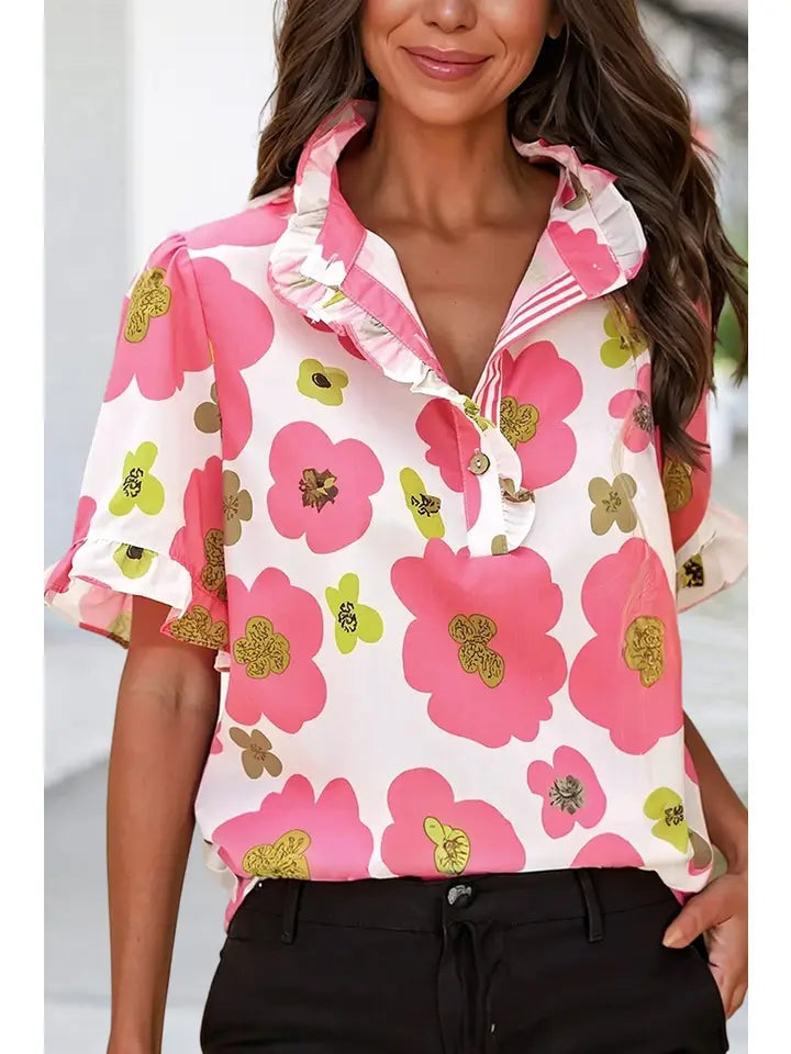 Sassy Floral Blouse