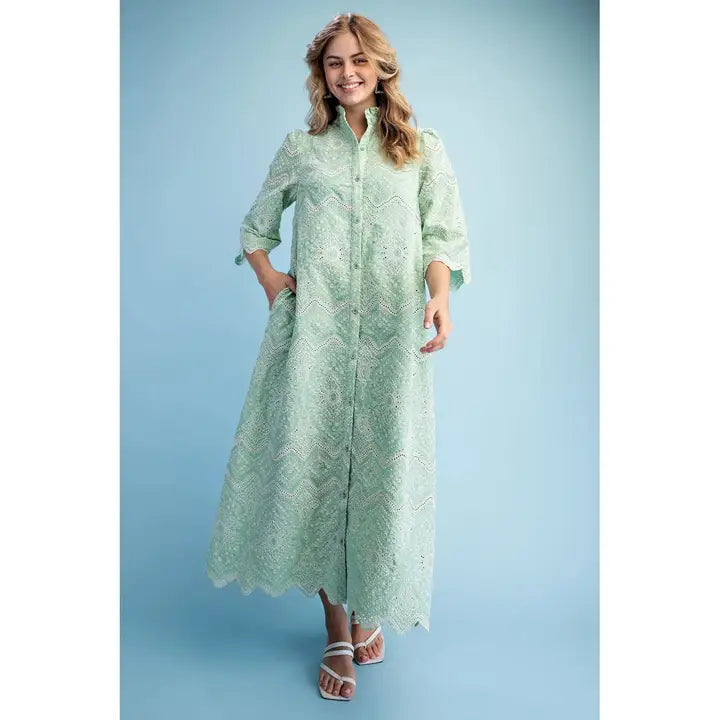 Marcy Eyelet Maxi Dress