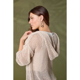 Celandine Open Weave Hooded Sweater