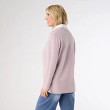 Jensen Sweater With Woven Collar