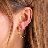 Round Ball Hoop Earring