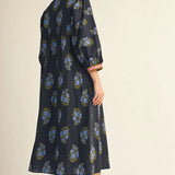 Contrast Accent Midi Dress