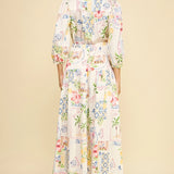 Print Button Down Maxi Dress