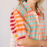 Apricot Stripe Oasis Dress