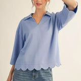 Stella Scalloped Top