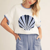 Seashell Sleeveless Sweater