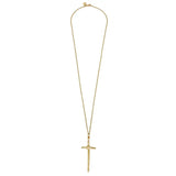 Susan Shaw Elongated Long Cross Necklace