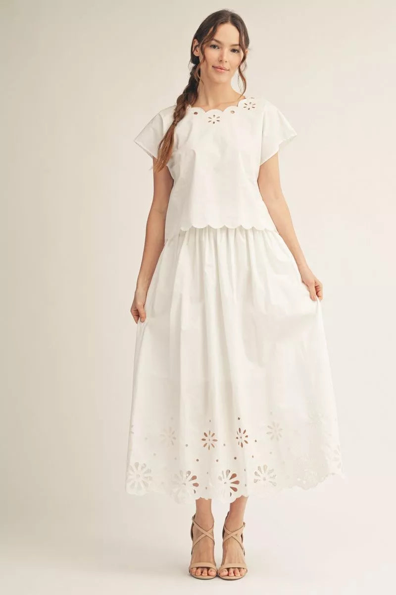 Millie Eyelet Skirt Set