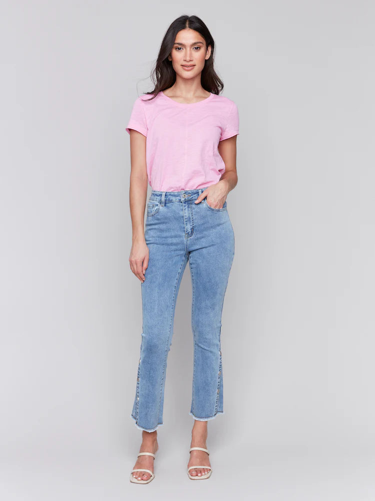 Cropped Boot Cut Jeans