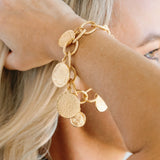 Gold Coin Charm Bracelet