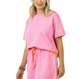 Contrast Matching Skirt Set