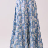 Multi Tier Floral Maxi Skirt