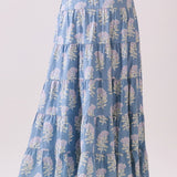 Multi Tier Floral Maxi Skirt