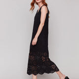 Crochet Sleeveless Maxi Dress