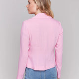 Crinkle Rayon Biker Jacket