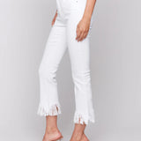 Wide Leg  Fringe Hem Jean-CHB