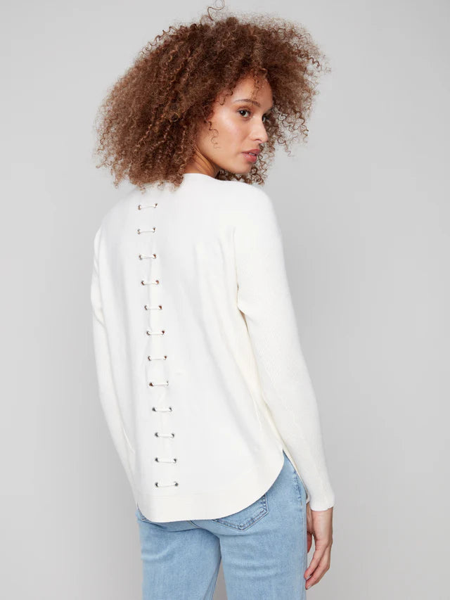 Lace Up Detail Sweater