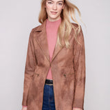 Long VIntage Faux Suede Jacket