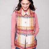 Plaid Boucle Knit Vest