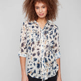Printed Button Up Blouse