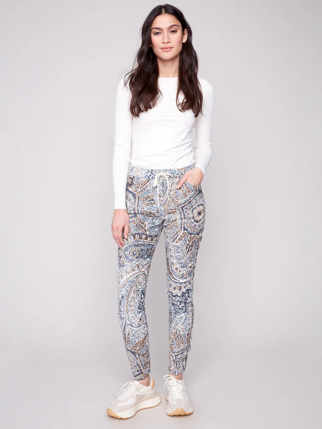 Crinkle Suede Jogger Pants