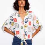Maryanne Tie Front Top