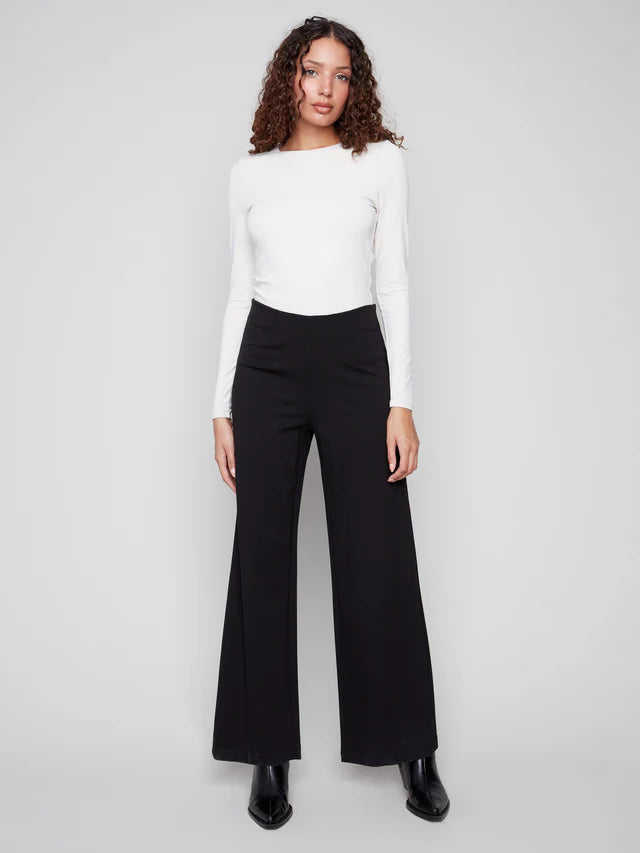 Pull on Ponte Wide Leg Pant