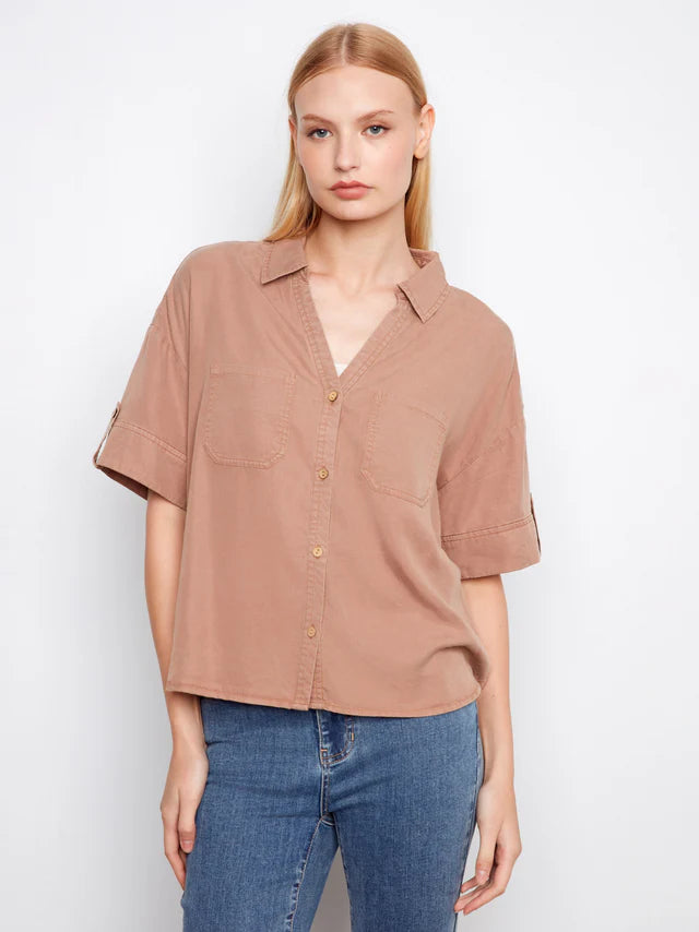 Button front Tencel Shirt
