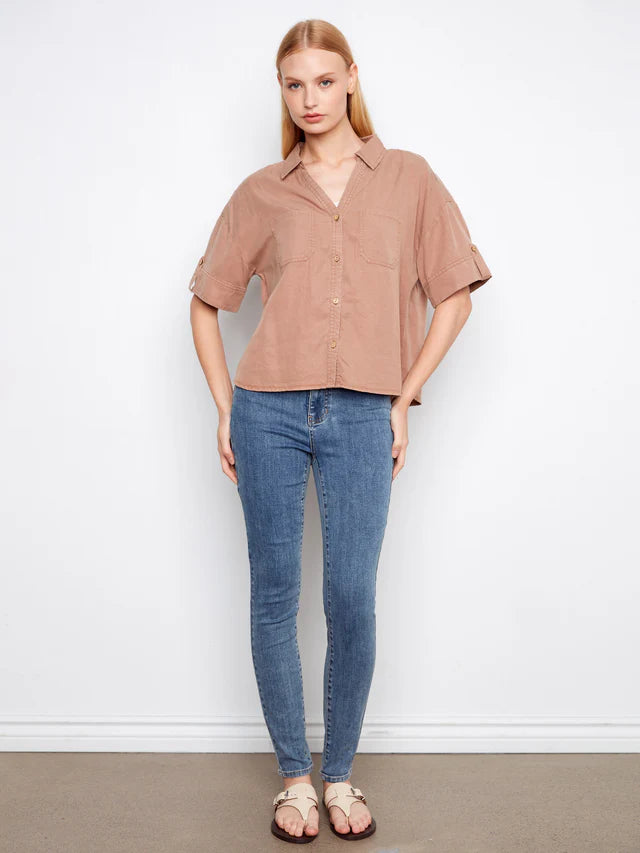 Button front Tencel Shirt