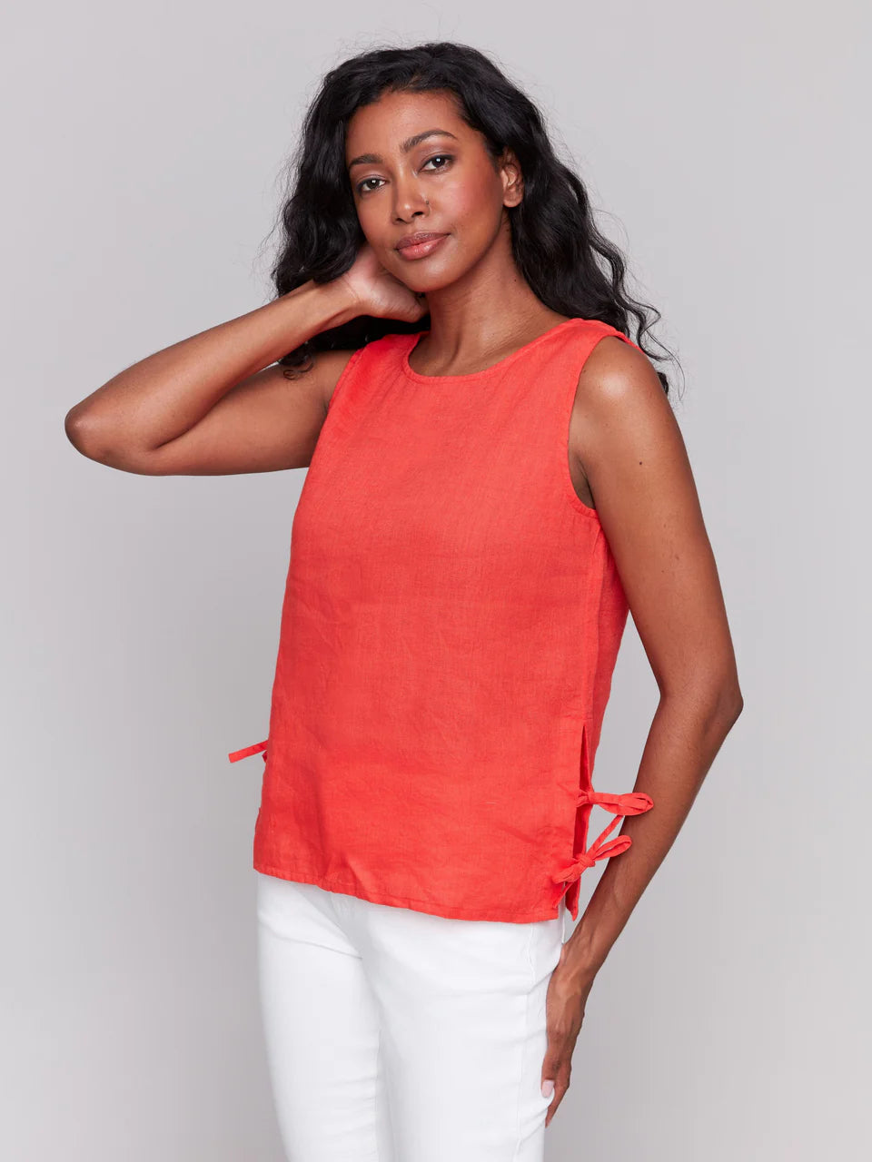 Sleeveless Tank w/Side Ties