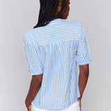 Striped Popover Blouse