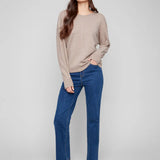 Metallic Sleeve Sweater