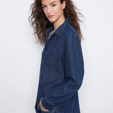 Claire Denim Button Up Top