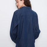 Claire Denim Button Up Top