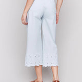 Embroidered Scallop Jeans