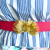 Palm Frond Interchangeable Belt Buckle