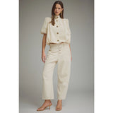 Puff Sleeve Big Button Top