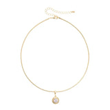 Bezel Pendant Collar Necklace