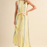 Lemon Sleeveless Maxi Dress