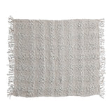 Cotton Blend Cable Knit Throw