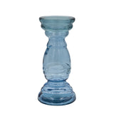 Recycled Glass Candle Holder, Blue