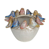 5" Round Stoneware Planter w/Birds