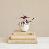 5" Round Stoneware Planter w/Birds