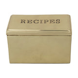 Etched Stainless Steel Recipe Box