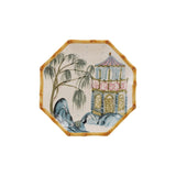 Stoneware Octagon Shaped Palm Plate