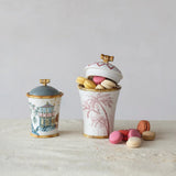 Stoneware Canister w/House & Bamboo