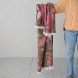 Jacquard Throw With Fringe